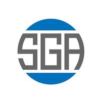 SGA letter logo design on white background. SGA creative initials circle logo concept. SGA letter design. vector