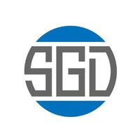 diseño de logotipo de letra sgd sobre fondo blanco. concepto de logotipo de círculo de iniciales creativas sgd. diseño de letras sgd. vector