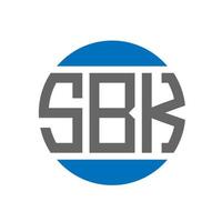 SBK letter logo design on white background. SBK creative initials circle logo concept. SBK letter design. vector