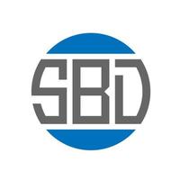 SBD letter logo design on white background. SBD creative initials circle logo concept. SBD letter design. vector