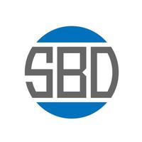 SBO letter logo design on white background. SBO creative initials circle logo concept. SBO letter design. vector