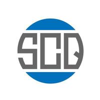 SCQ letter logo design on white background. SCQ creative initials circle logo concept. SCQ letter design. vector