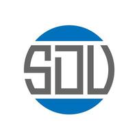 diseño de logotipo de letra sdv sobre fondo blanco. concepto de logotipo de círculo de iniciales creativas de sdv. diseño de letras sdv. vector