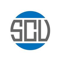 diseño de logotipo de letra scv sobre fondo blanco. concepto de logotipo de círculo de iniciales creativas scv. diseño de letras scv. vector