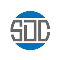 diseño de logotipo de letra sdc sobre fondo blanco. concepto de logotipo de círculo de iniciales creativas de sdc. diseño de letras sdc. vector