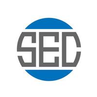 SEC letter logo design on white background. SEC creative initials circle logo concept. SEC letter design. vector