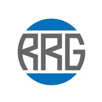 RRG letter logo design on white background. RRG creative initials circle logo concept. RRG letter design. vector