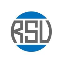 RSU letter logo design on white background. RSU creative initials circle logo concept. RSU letter design. vector