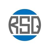 RSQ letter logo design on white background. RSQ creative initials circle logo concept. RSQ letter design. vector