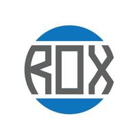 ROX letter logo design on white background. ROX creative initials circle logo concept. ROX letter design. vector