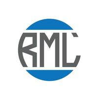 RML letter logo design on white background. RML creative initials circle logo concept. RML letter design. vector