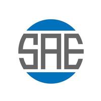 SAE letter logo design on white background. SAE creative initials circle logo concept. SAE letter design. vector