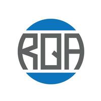 RQA letter logo design on white background. RQA creative initials circle logo concept. RQA letter design. vector