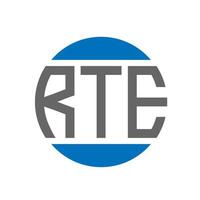 RTE letter logo design on white background. RTE creative initials circle logo concept. RTE letter design. vector