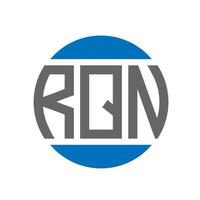 diseño de logotipo de letra rqn sobre fondo blanco. concepto de logotipo de círculo de iniciales creativas rqn. diseño de letra rqn. vector