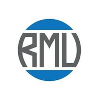 diseño de logotipo de letra rmv sobre fondo blanco. concepto de logotipo de círculo de iniciales creativas rmv. diseño de letra rmv. vector