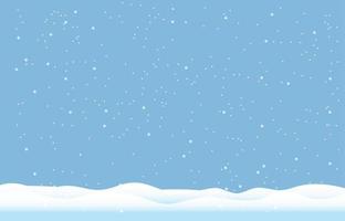 copos de nieve y fondo invernal, paisaje invernal, diseño vectorial vector