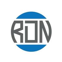 diseño de logotipo de letra rdn sobre fondo blanco. concepto de logotipo de círculo de iniciales creativas de rdn. diseño de letras rdn. vector