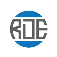 RDE letter logo design on white background. RDE creative initials circle logo concept. RDE letter design. vector