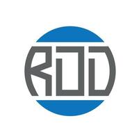 diseño de logotipo de letra rdd sobre fondo blanco. concepto de logotipo de círculo de iniciales creativas rdd. diseño de letras rdd. vector