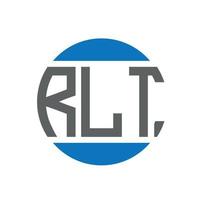 diseño de logotipo de letra rlt sobre fondo blanco. concepto de logotipo de círculo de iniciales creativas rlt. diseño de letra rlt. vector