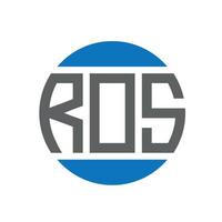 ROS letter logo design on white background. ROS creative initials circle logo concept. ROS letter design. vector