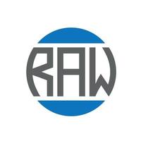 RAW letter logo design on white background. RAW creative initials circle logo concept. RAW letter design. vector