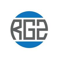 diseño de logotipo de letra rgz sobre fondo blanco. concepto de logotipo de círculo de iniciales creativas rgz. diseño de letras rgz. vector