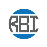 RBI letter logo design on white background. RBI creative initials circle logo concept. RBI letter design. vector