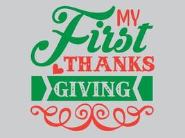 Thanksgiving T shirt Design File vector