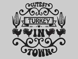 Thanksgiving T Shirt Design File vector