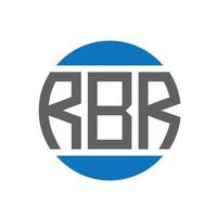 RBR letter logo design on white background. RBR creative initials circle logo concept. RBR letter design. vector
