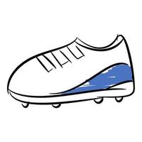 icono de zapato de fútbol. el concepto de deportes, fútbol, ropa, etc. ilustración vectorial dibujada a mano. vector