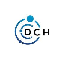 diseño del logotipo de la letra dch sobre fondo blanco. concepto de logotipo de letra de iniciales creativas dch. diseño de letras dch. vector