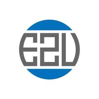 EZU letter logo design on white background. EZU creative initials circle logo concept. EZU letter design. vector