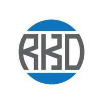 RKO letter logo design on white background. RKO creative initials circle logo concept. RKO letter design. vector
