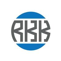 diseño de logotipo de letra rkk sobre fondo blanco. concepto de logotipo de círculo de iniciales creativas rkk. diseño de letras rkk. vector