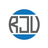 RJU letter logo design on white background. RJU creative initials circle logo concept. RJU letter design. vector