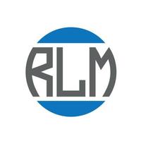 RLM letter logo design on white background. RLM creative initials circle logo concept. RLM letter design. vector