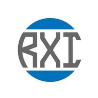 RXI letter logo design on white background. RXI creative initials circle logo concept. RXI letter design. vector