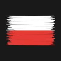 Poland Flag Brush vector