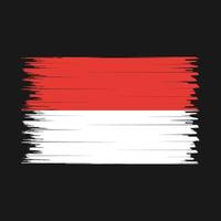 Indonesia Flag Brush vector