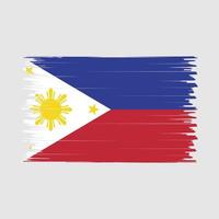pincel de bandera de filipinas vector