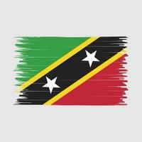 Saint Kitts Flag Brush vector