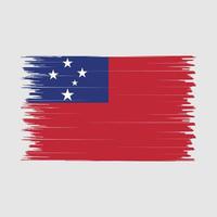 cepillo de la bandera de samoa vector