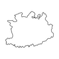 mapa de la provincia de amberes, provincias de bélgica. ilustración vectorial vector