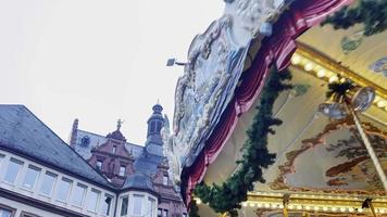 New Years Eve Carousel on the Promenade in Frankfurt Germany video