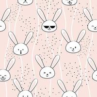 Seamless pattern with bunny. Easter background. Vector illustration.