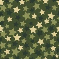 patrón militar sin costuras con estrellas. vector