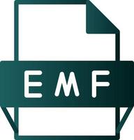 icono de formato de archivo emf vector